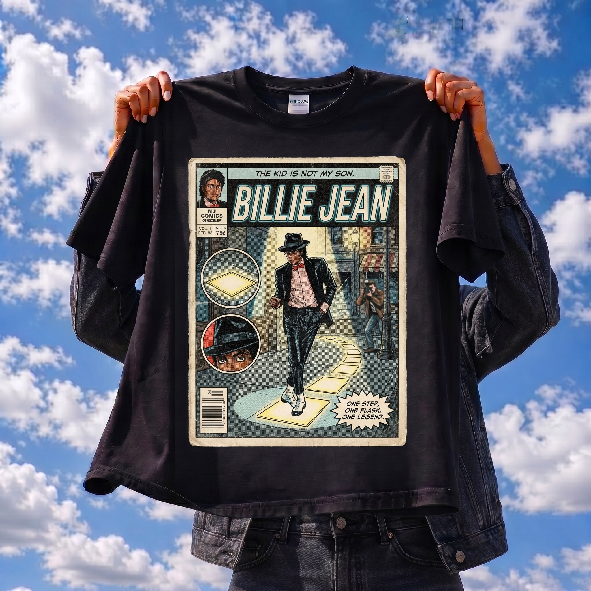 Michael Jackson Billie Jean Comic Tee