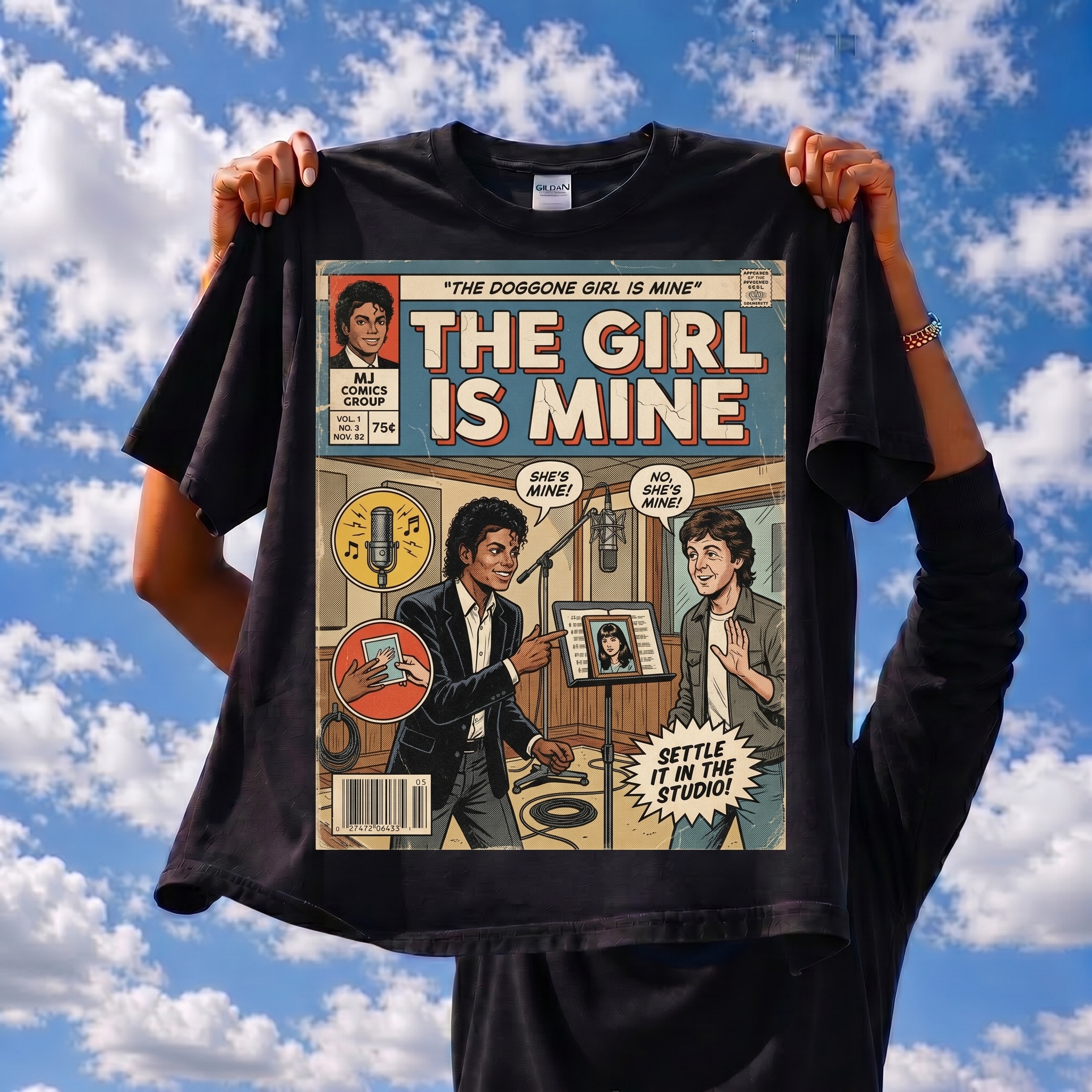 Michael Jackson The Girl is Mine Comic Tee