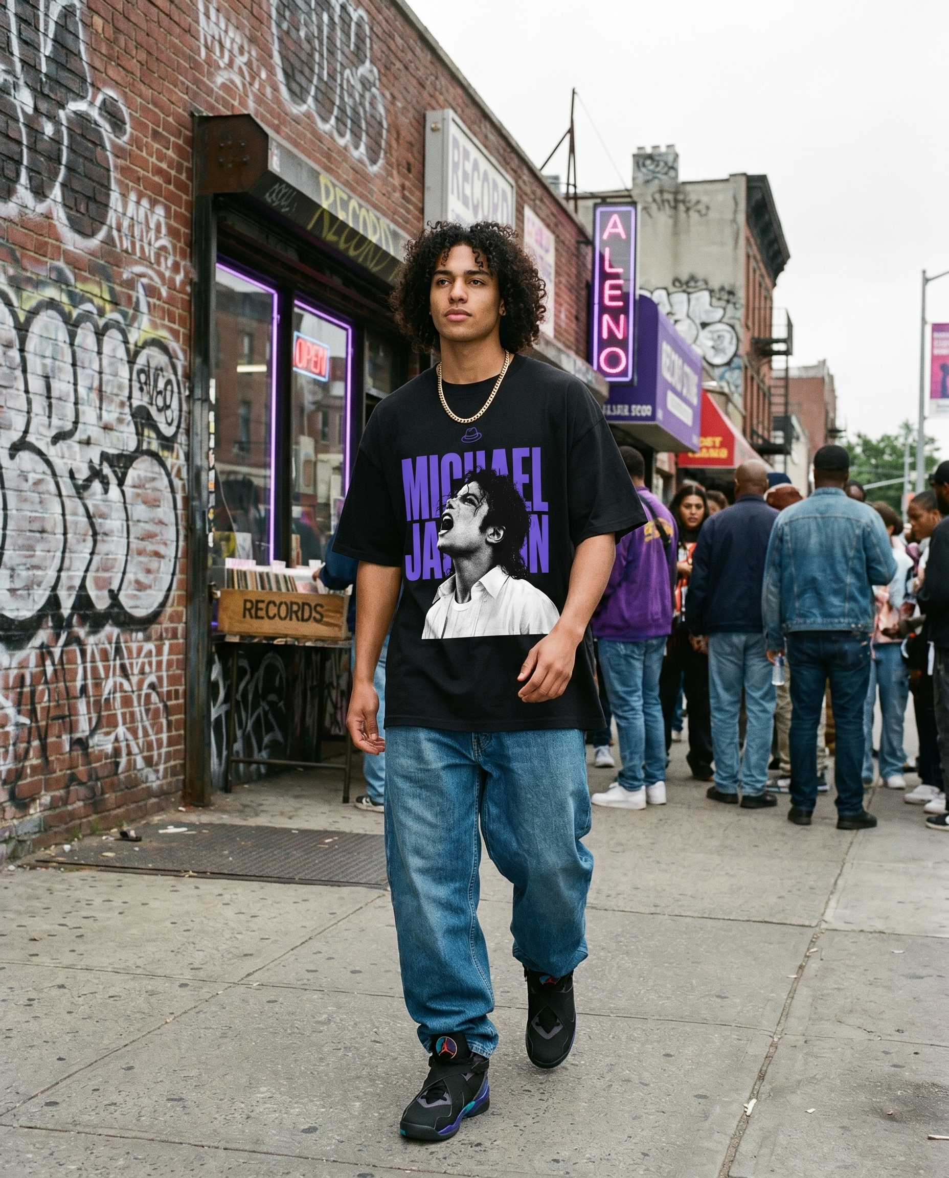 MJ Halftone Portrait Tee