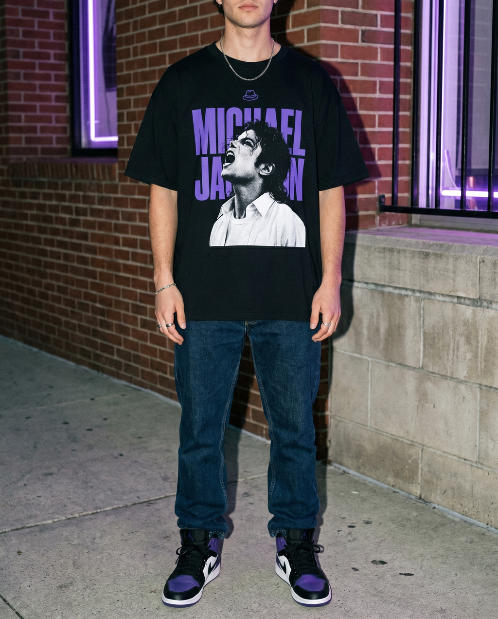 MJ Halftone Portrait Tee