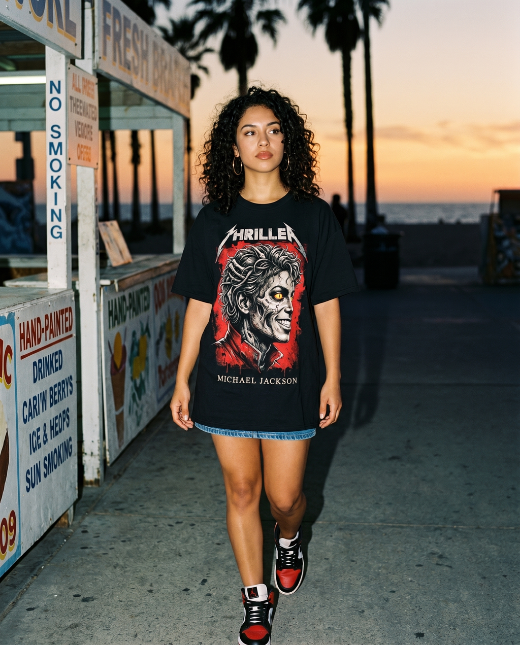 Thriller Zombie 80s Metal Tee