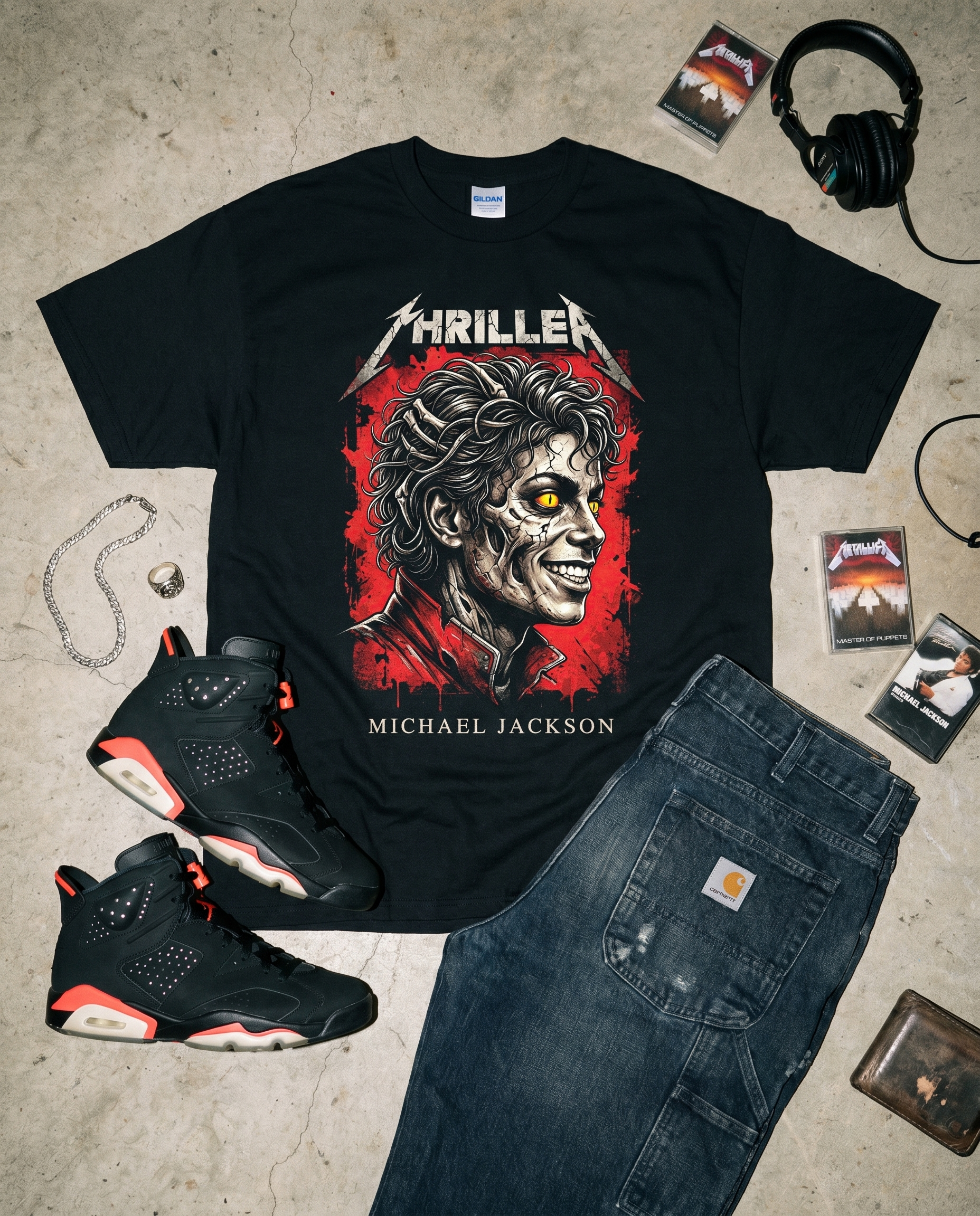 Thriller Zombie 80s Metal Tee