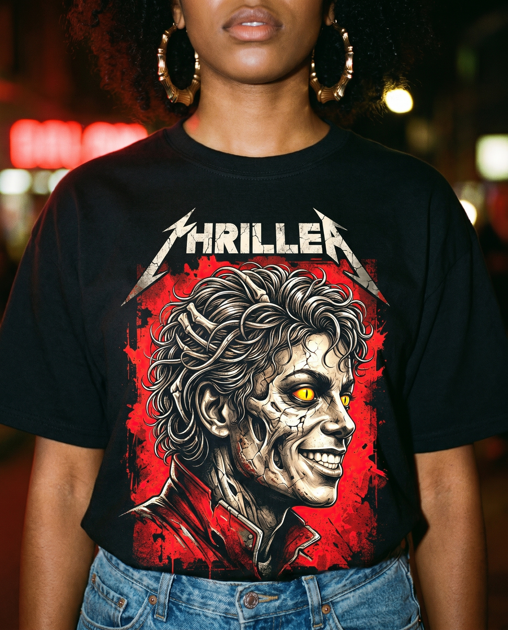 Thriller Zombie 80s Metal Tee
