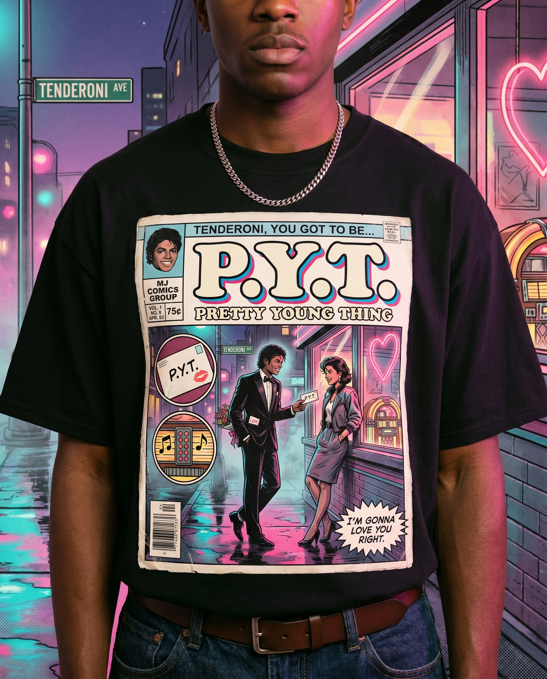 Michael Jackson PYT Comic Tee
