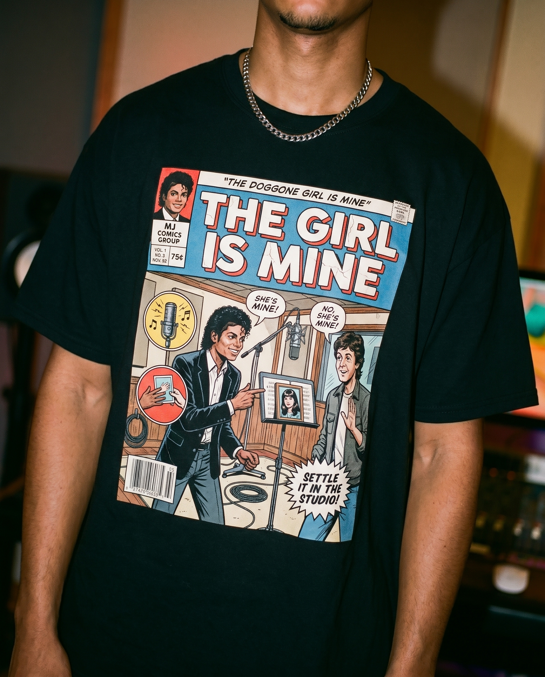 Michael Jackson The Girl is Mine Comic Tee