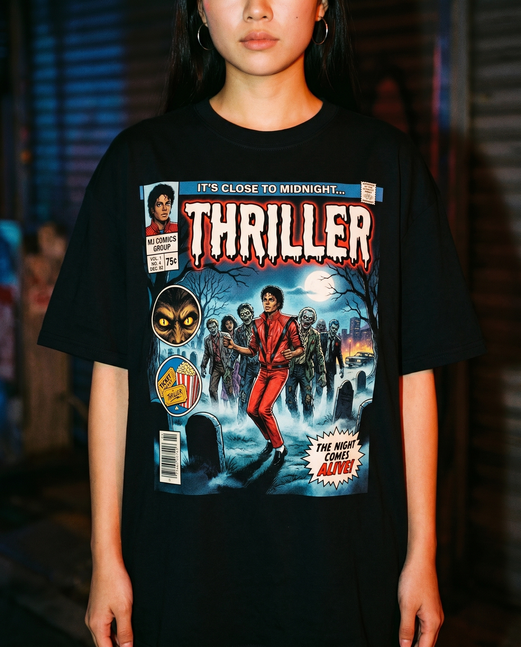 Michael Jackson Thriller Comic Tee