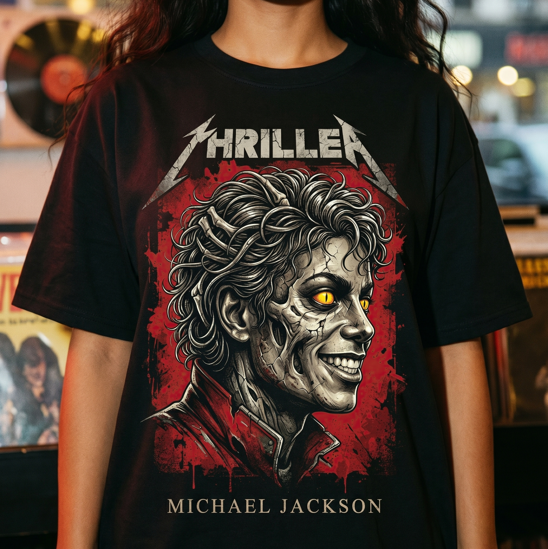 Thriller Zombie 80s Metal Tee