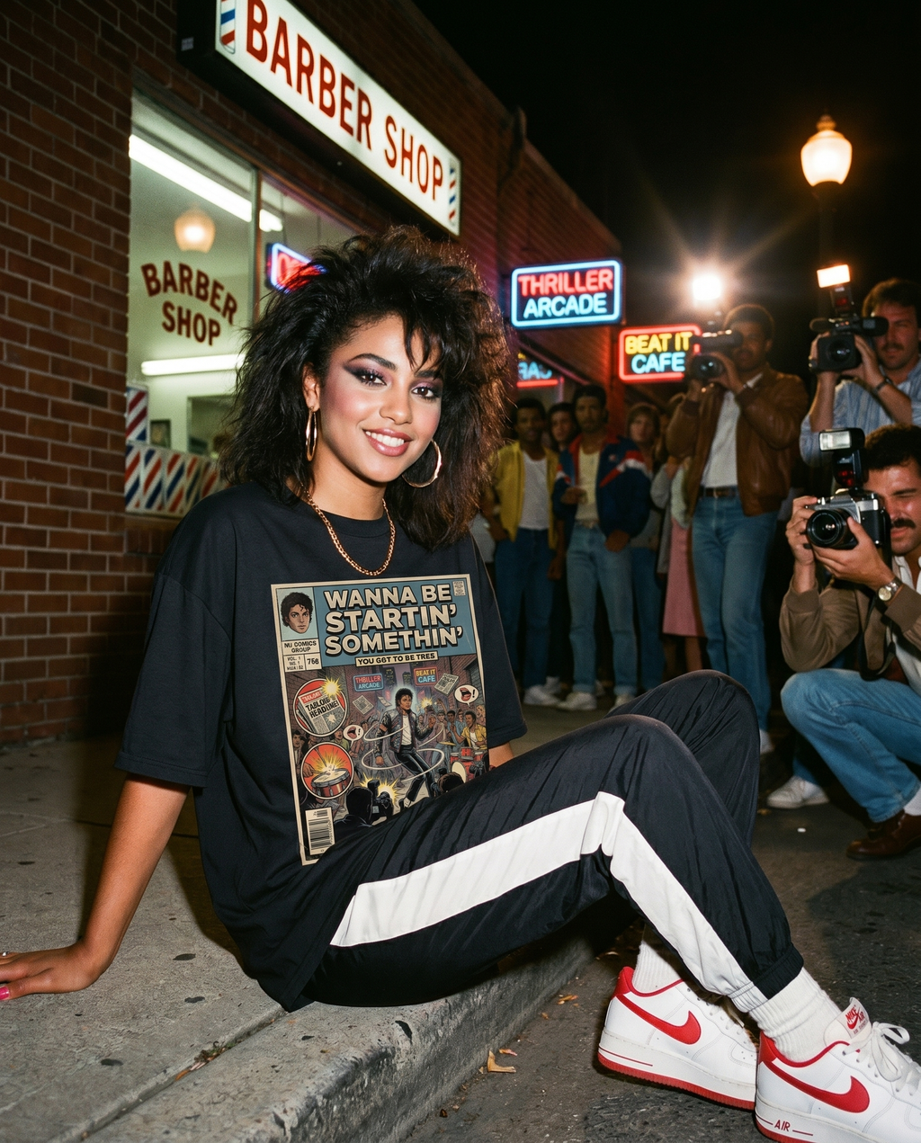 Michael Jackson Wanna Be Startin Somethin Comic Tee
