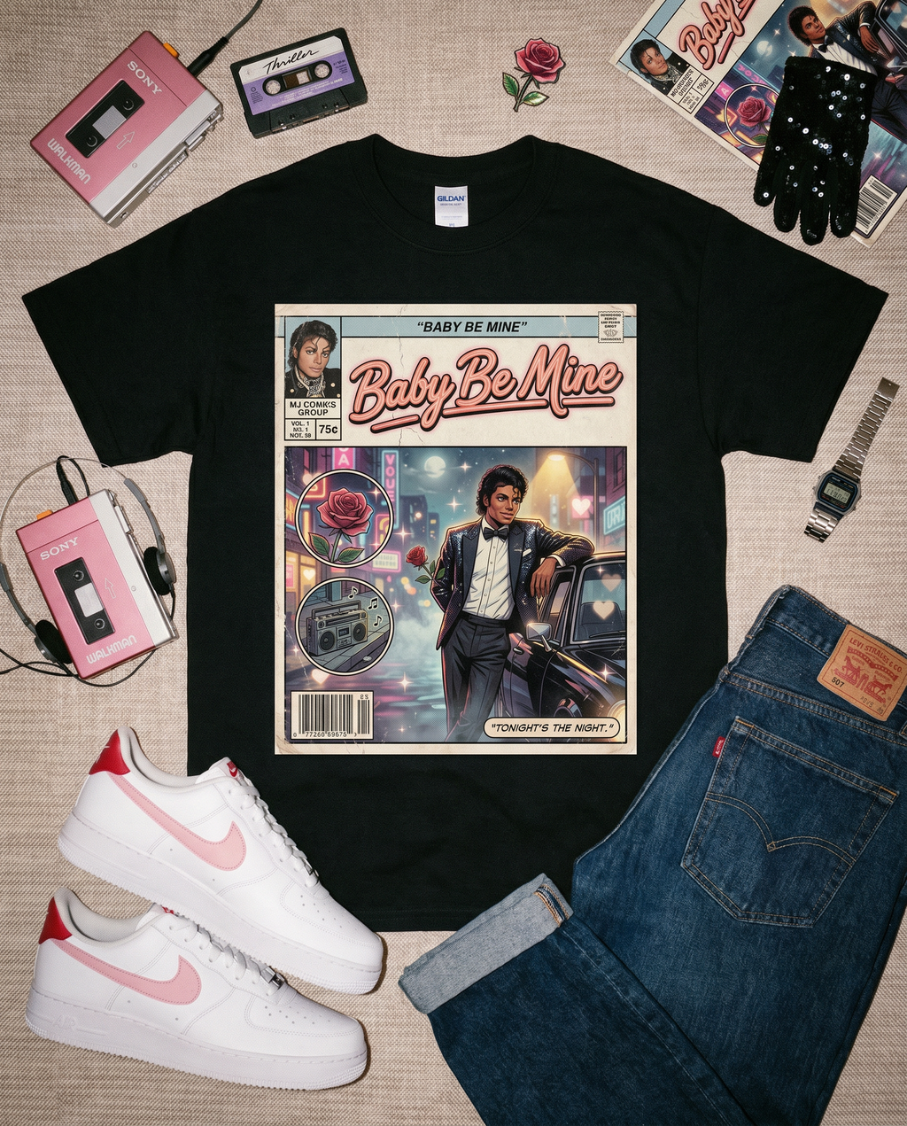Michael Jackson Baby Be Mine Comic Tee