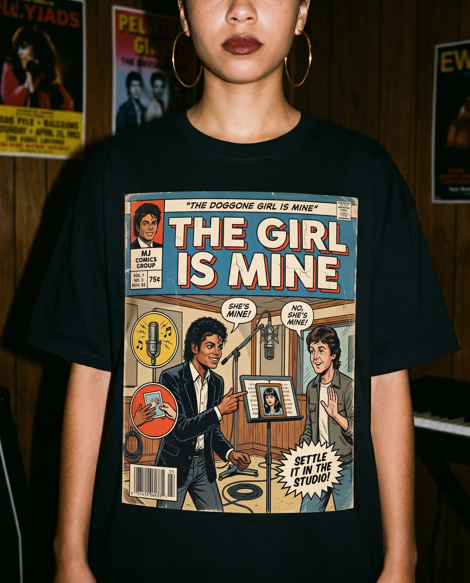 Michael Jackson The Girl is Mine Comic Tee