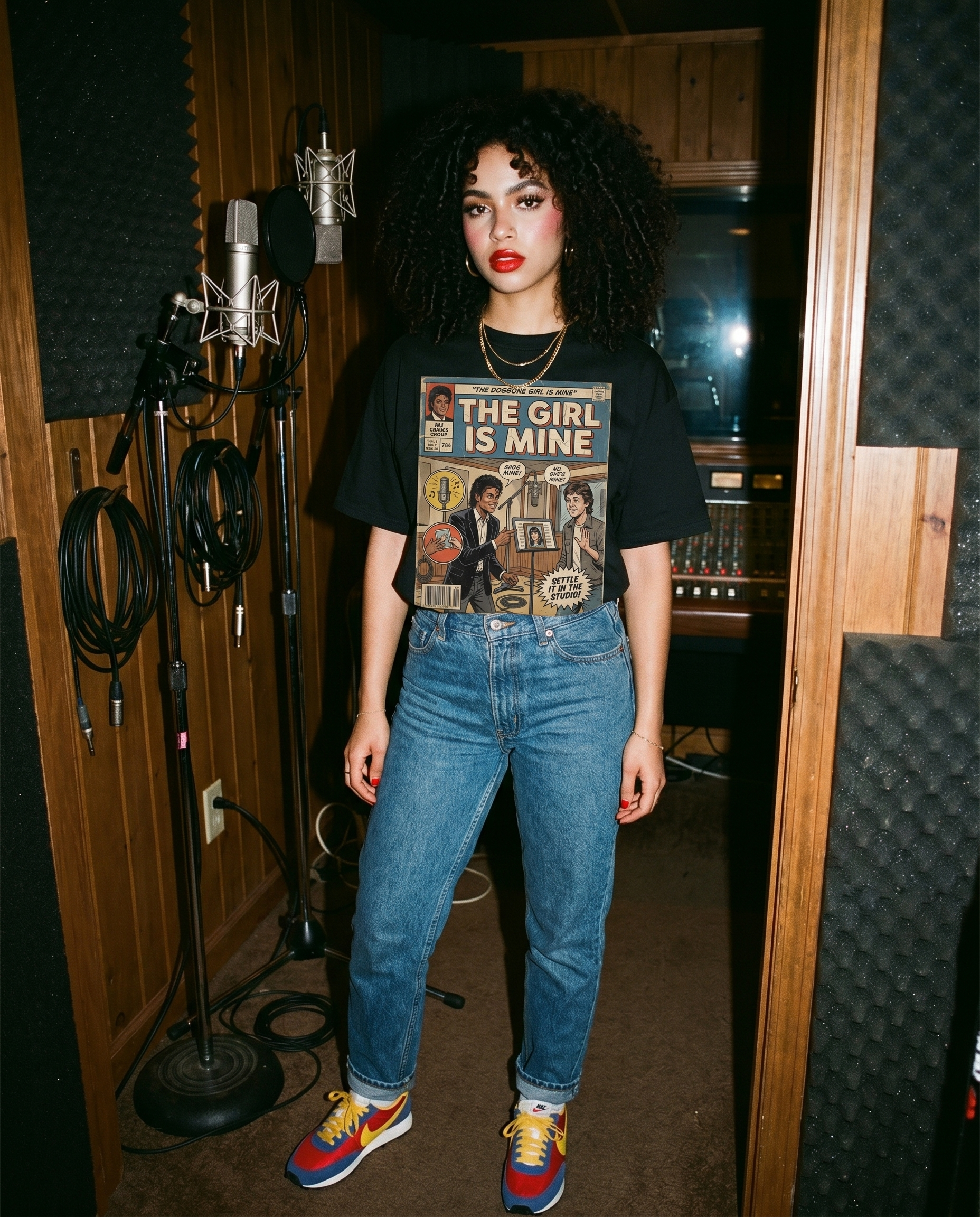Michael Jackson The Girl is Mine Comic Tee
