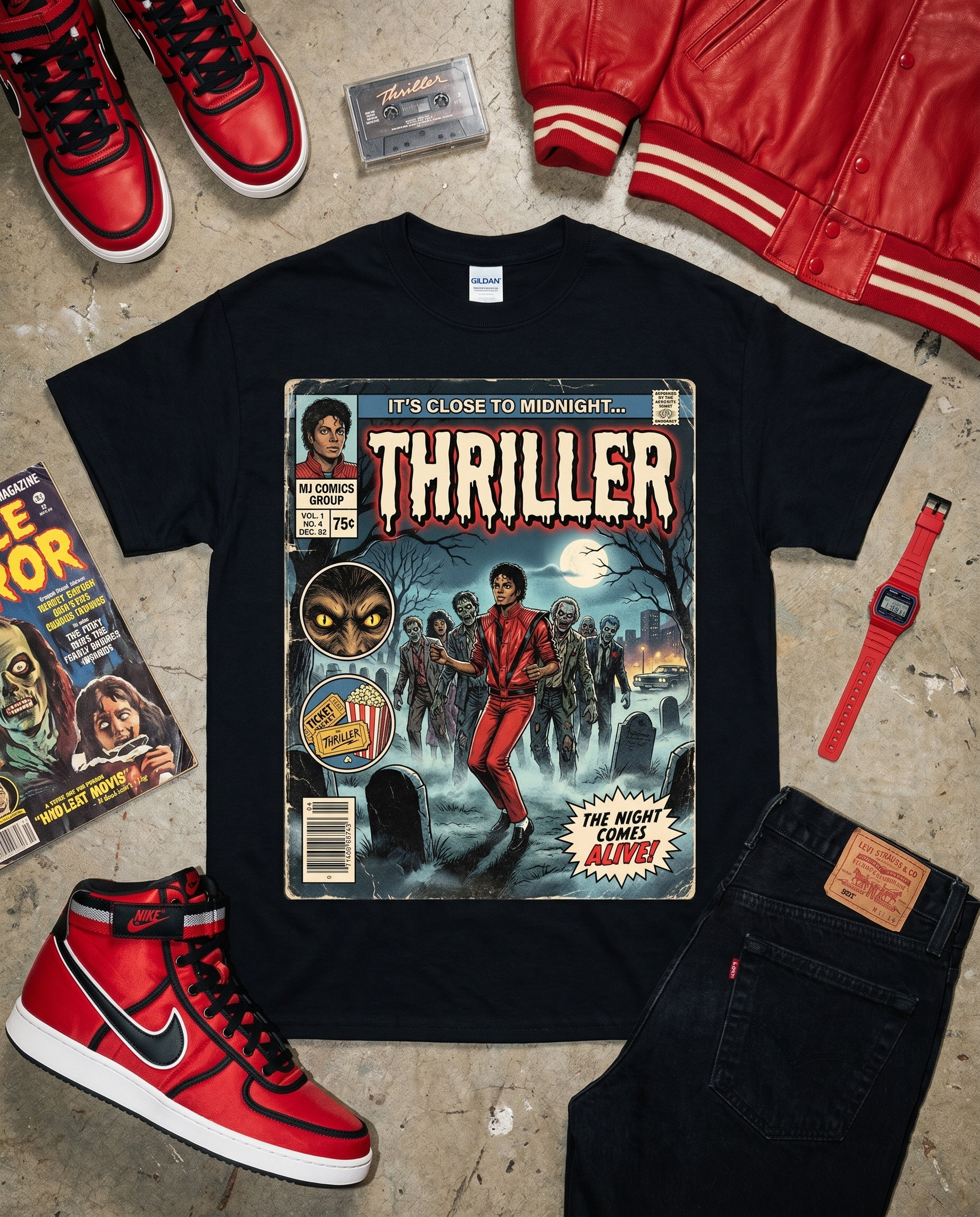 Michael Jackson Thriller Comic Tee