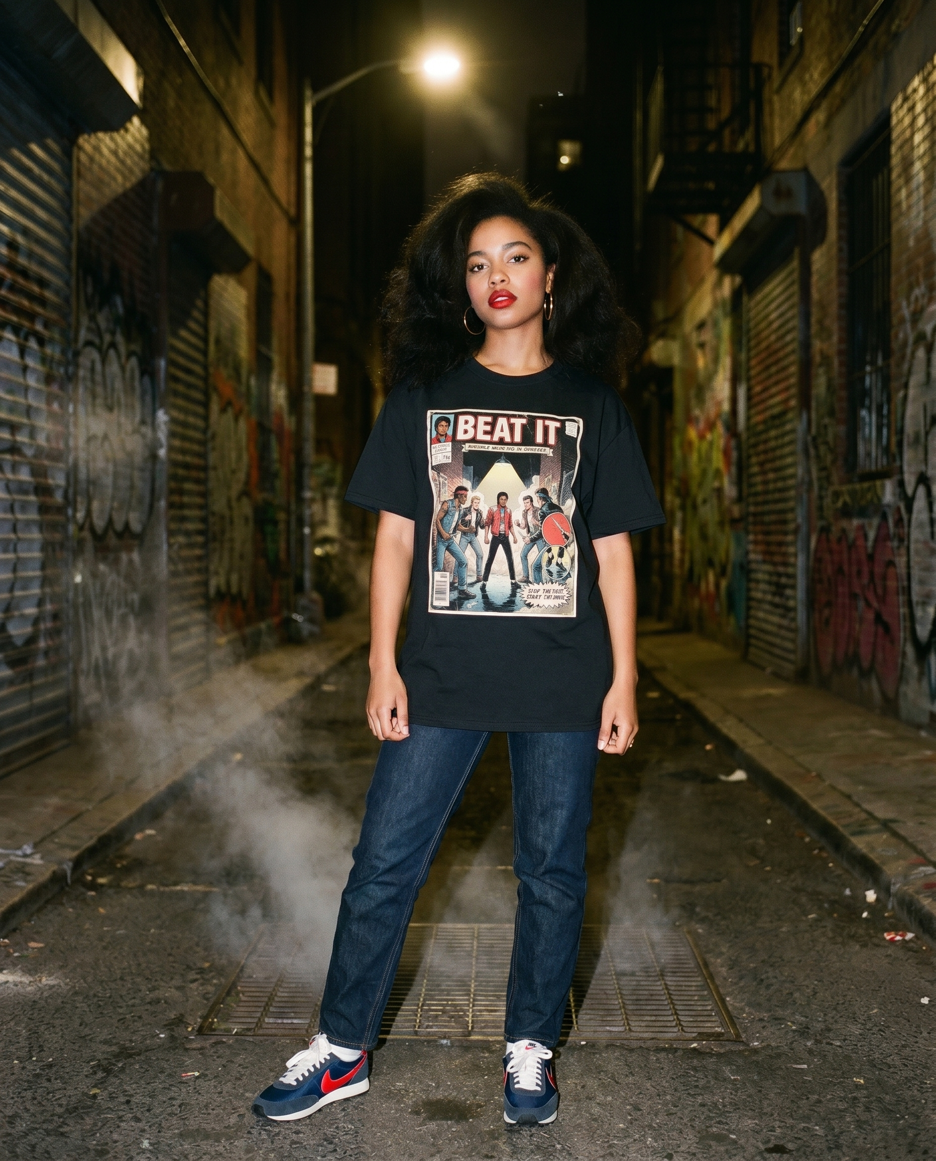 Michael Jackson Beat It Comic Tee