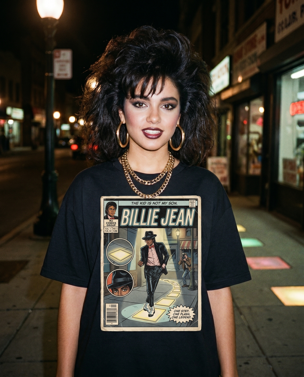 Michael Jackson Billie Jean Comic Tee