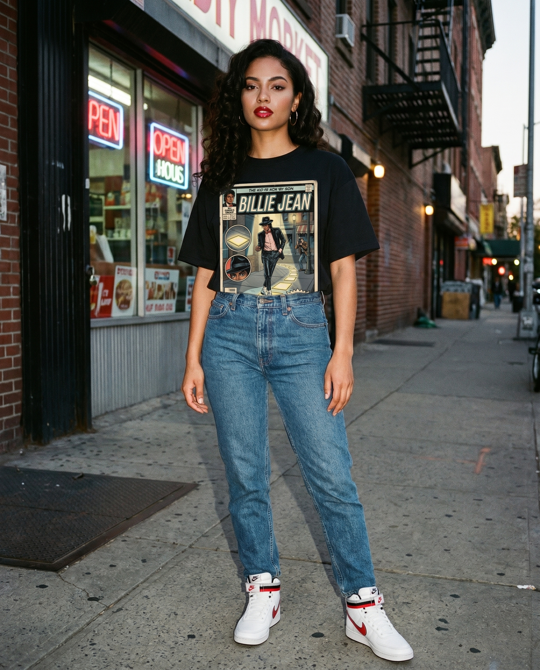 Michael Jackson Billie Jean Comic Tee