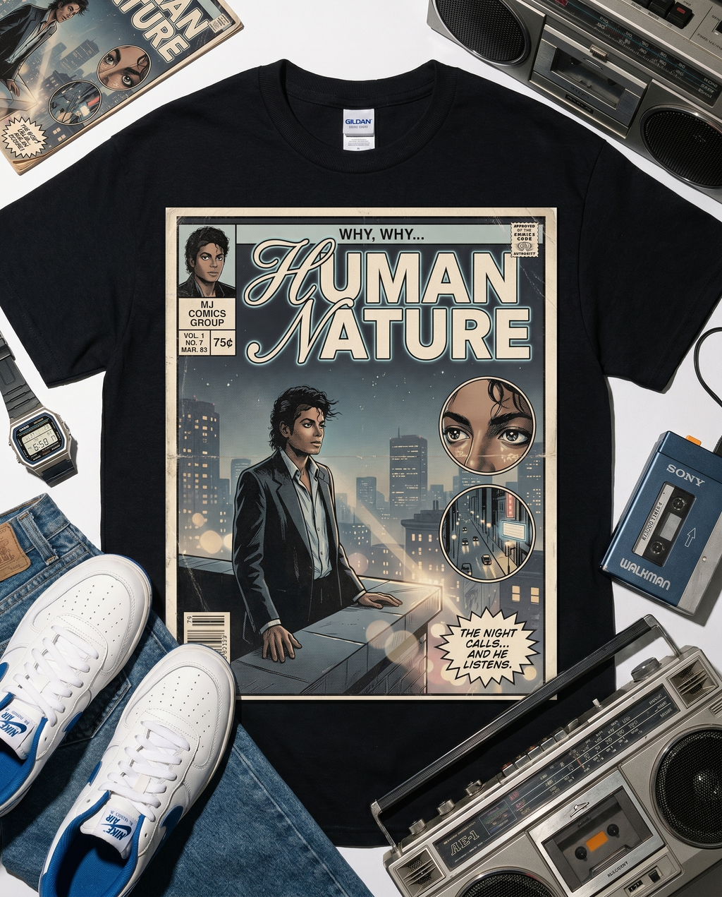 Michael Jackson Human Nature Comic Tee