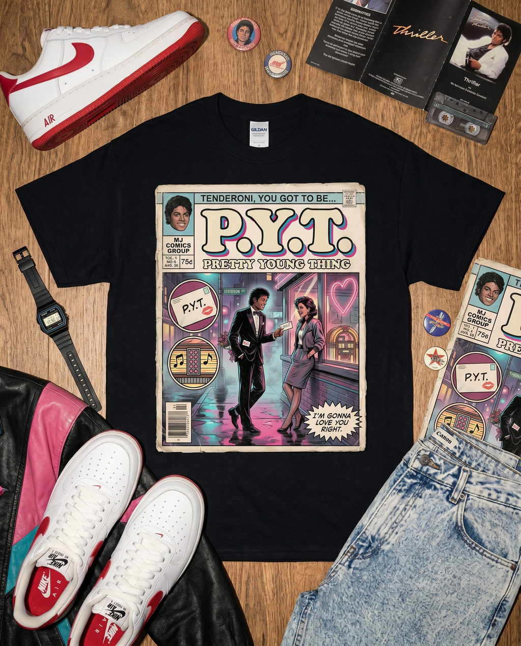 Michael Jackson PYT Comic Tee