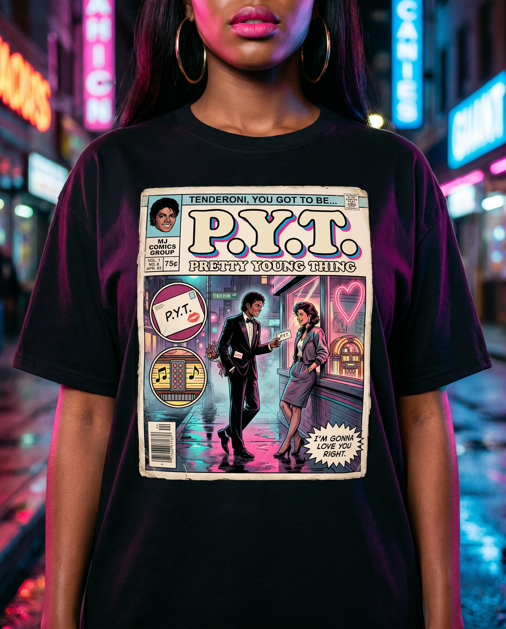 Michael Jackson PYT Comic Tee