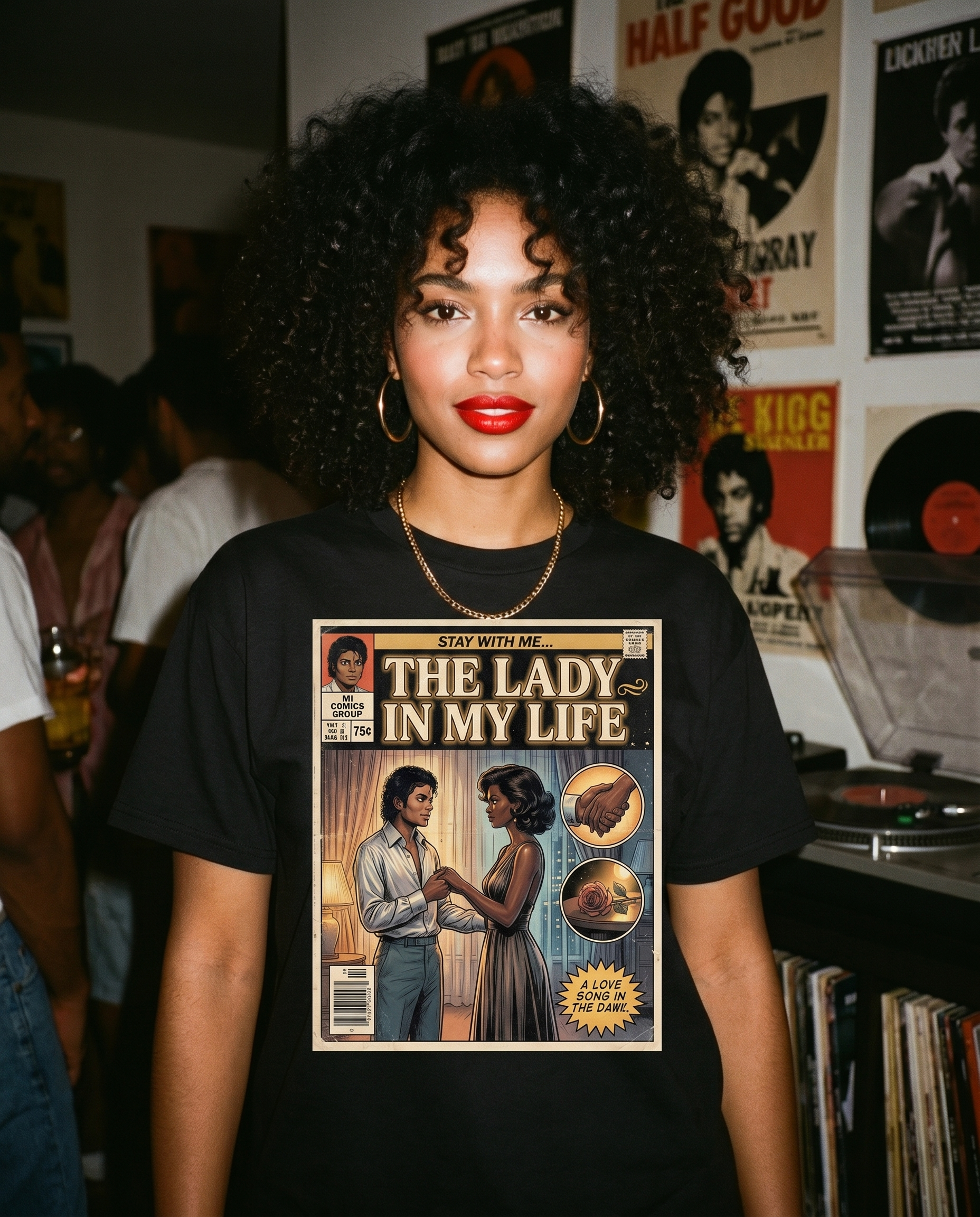 Michael Jackson Lady In My Life Comic Tee
