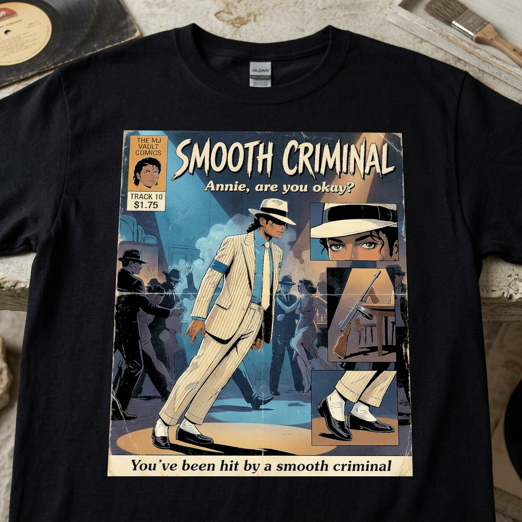 Michael Jackson Smooth Criminal Comic Tee