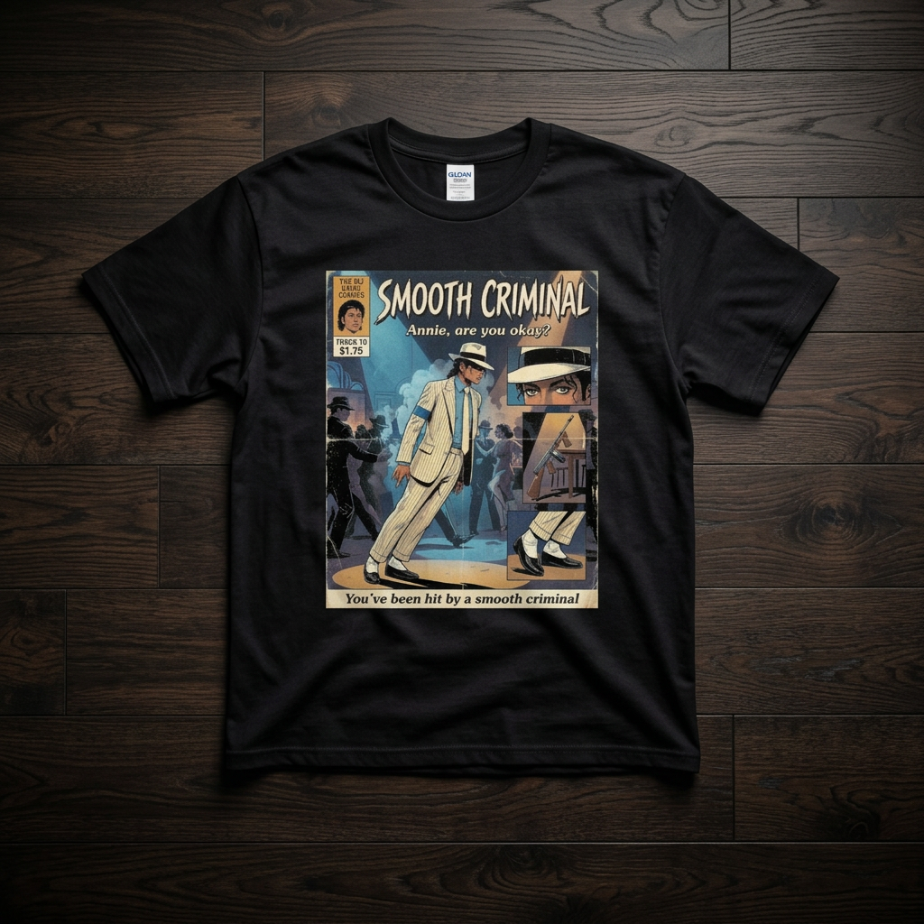 Michael Jackson Smooth Criminal Comic Tee