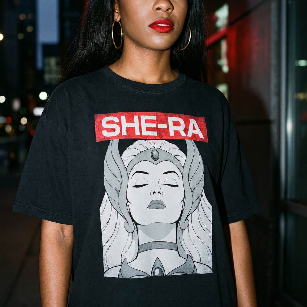 She-Ra Halftone Graphic Tee-Red 2