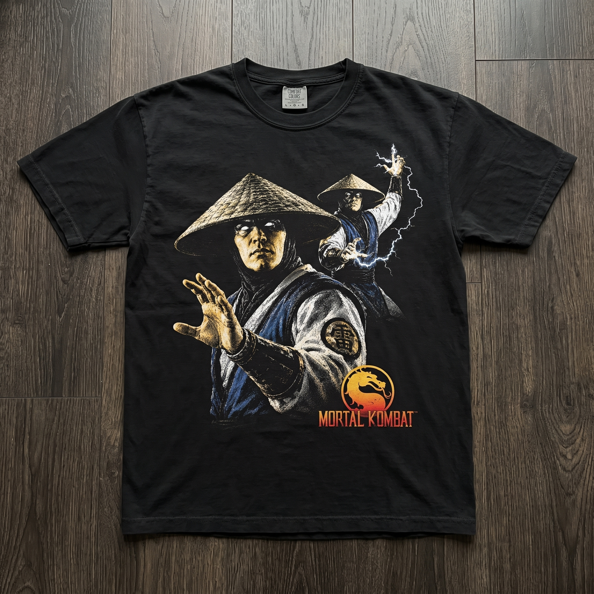Mortal Kombat Raiden Halftone Tee | Retro Gaming Unisex T-Shirt
