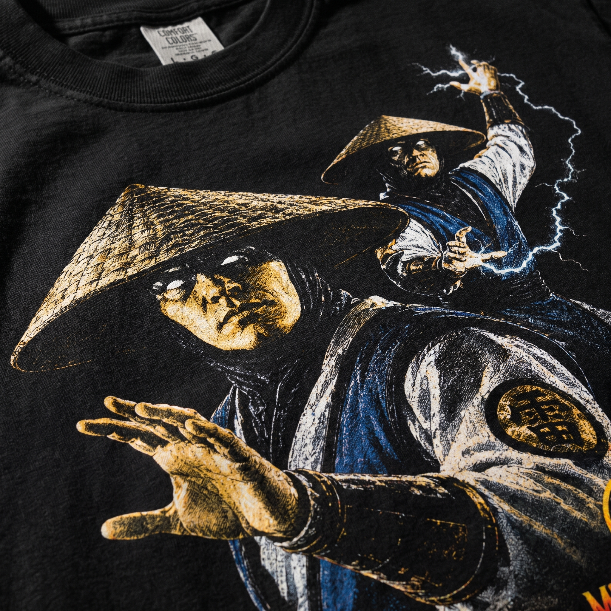 Mortal Kombat Raiden Halftone Tee | Retro Gaming Unisex T-Shirt