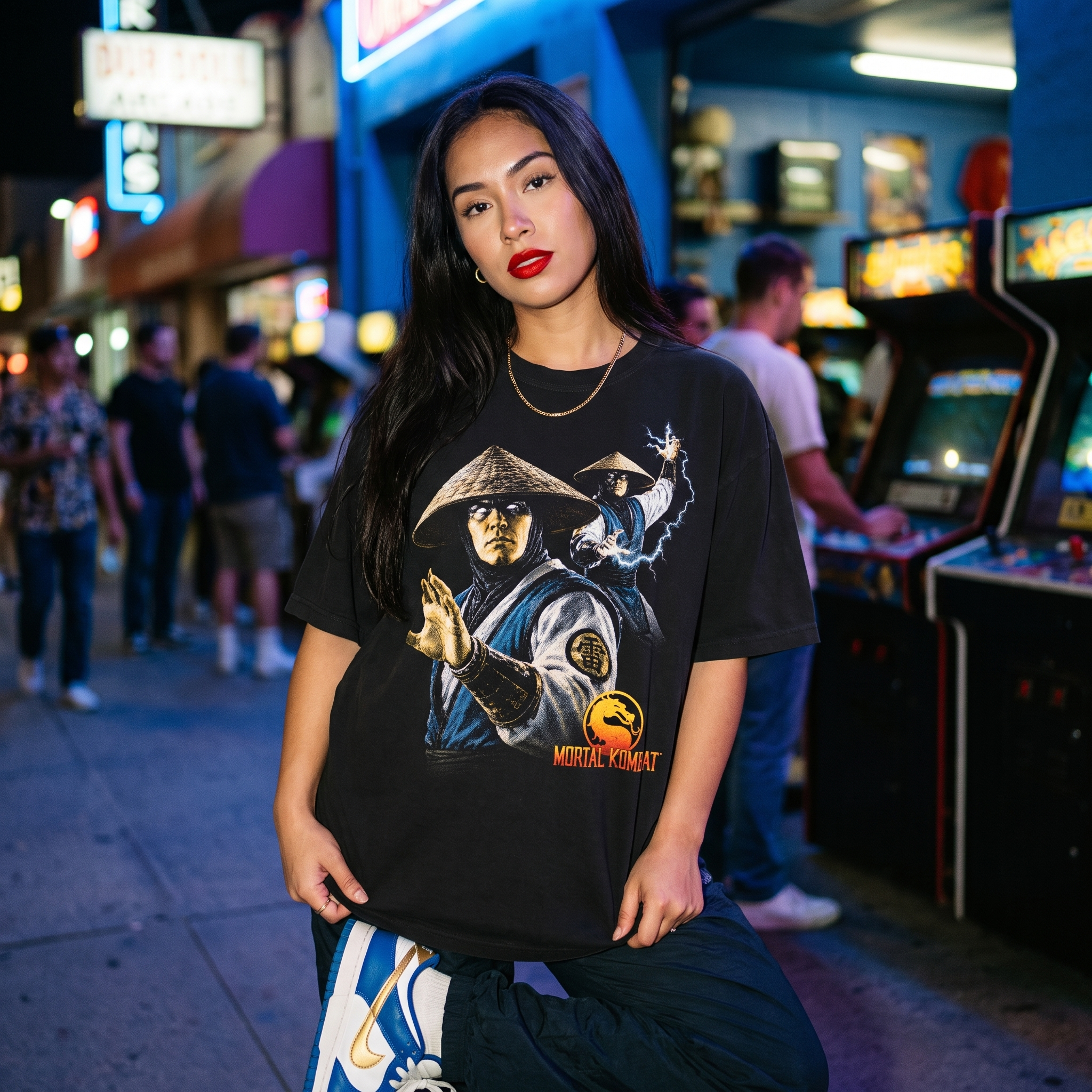 Mortal Kombat Raiden Halftone Tee | Retro Gaming Unisex T-Shirt