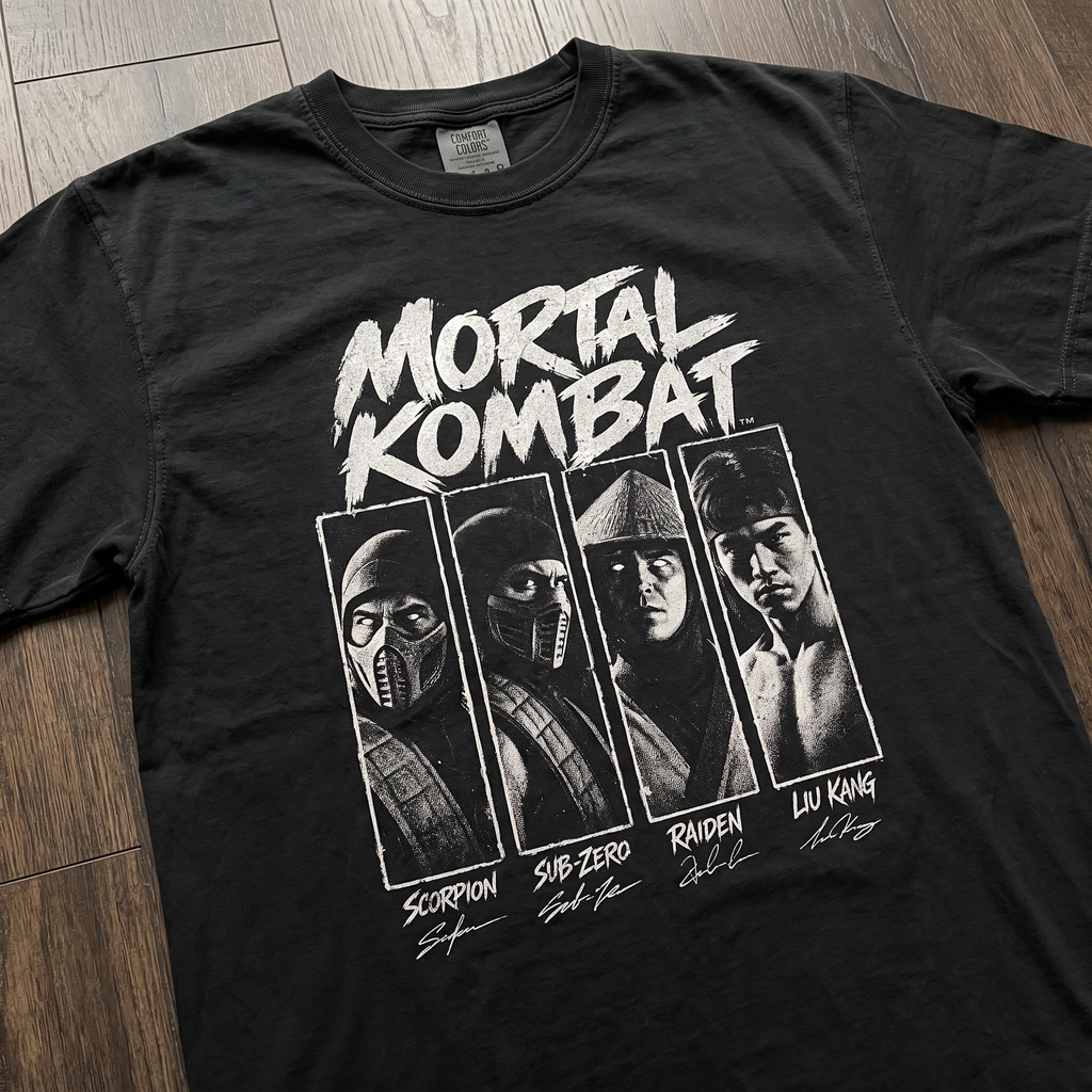 Mortal Kombat Characters Halftone Gaming Unisex T-Shirt