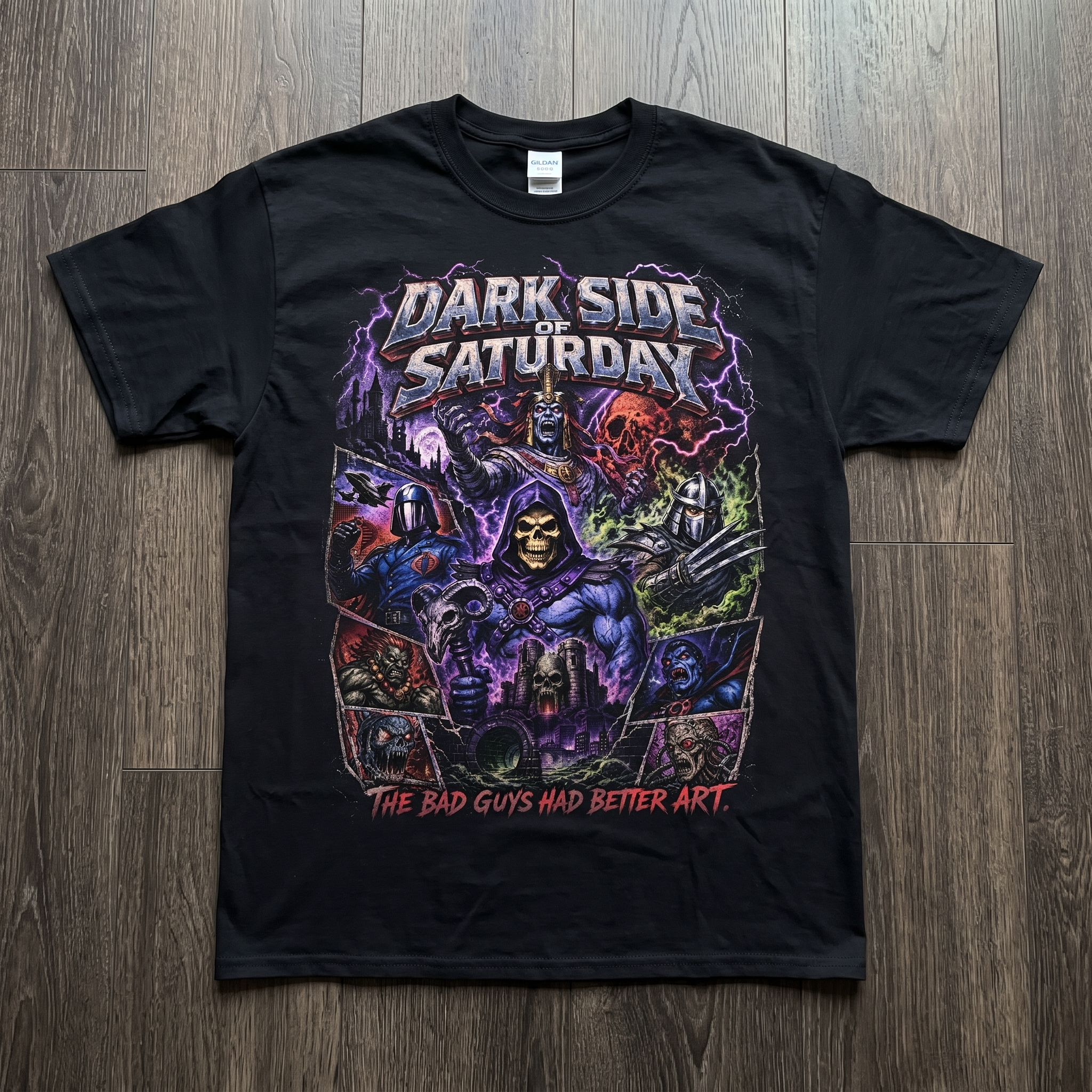 Dark Side of Saturday Villains Tee | Retro 80s Cartoon Bad Guys Shirt