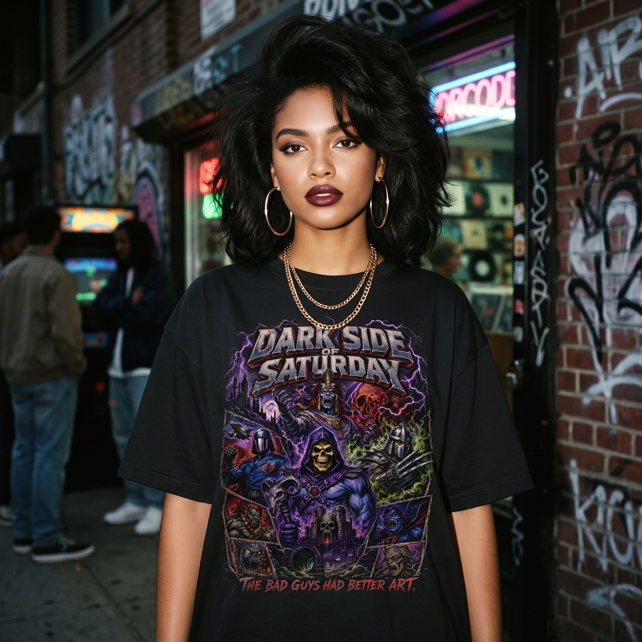 Dark Side of Saturday Villains Tee | Retro 80s Cartoon Bad Guys Shirt