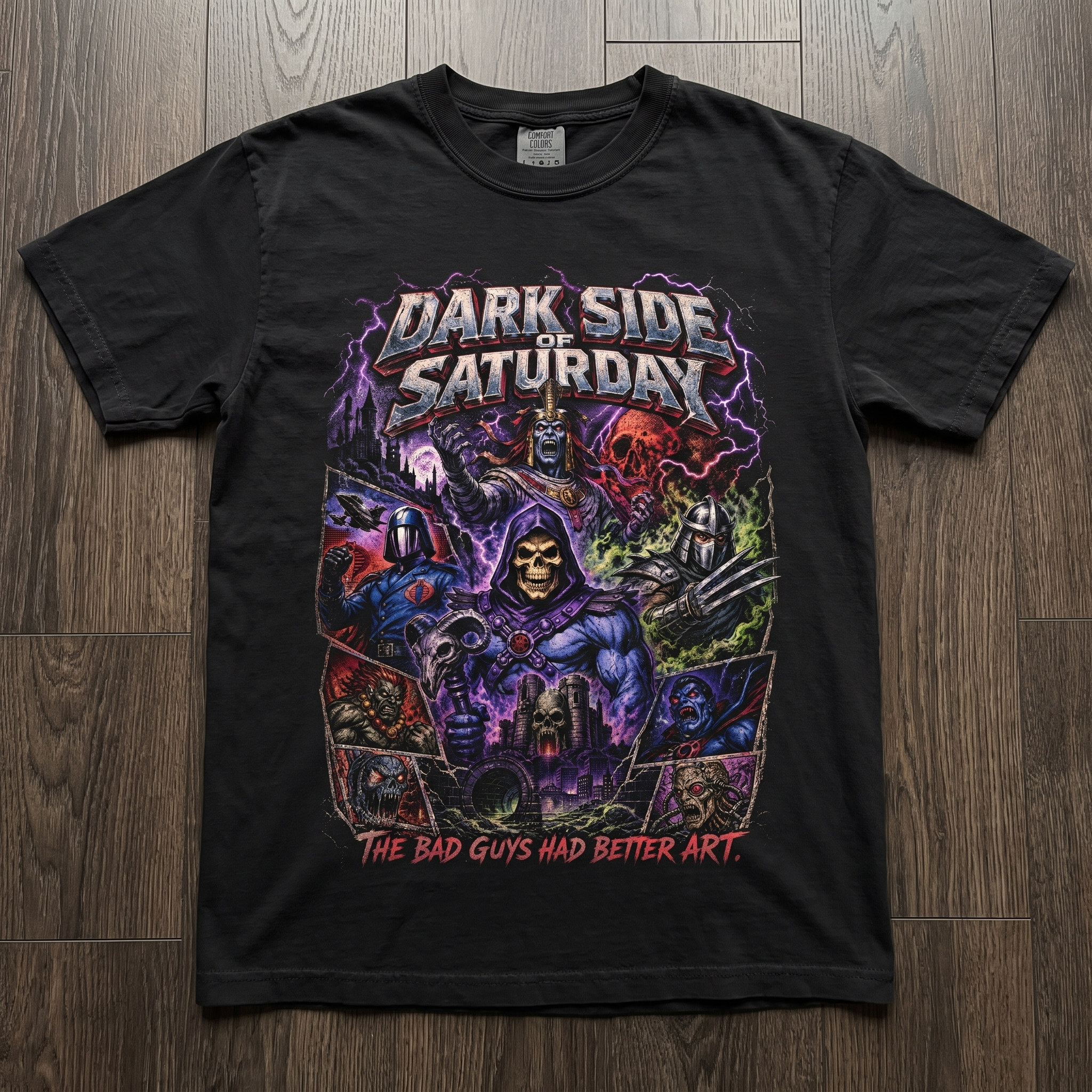 Dark Side of Saturday Villains Tee | Retro 80s Cartoon Bad Guys Shirt