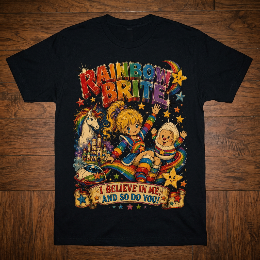 Rainbow Brite Vintage Tee | Retro 80s Cartoon Distressed Shirt