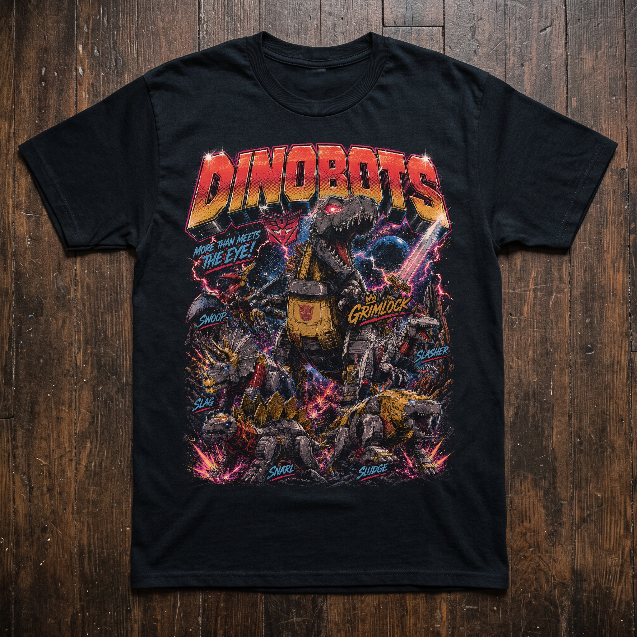 Dinobots Transformers T-Shirt | Vintage Bootleg 80s Graphic Tee