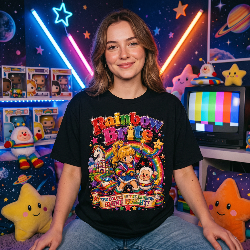 Rainbow Brite Sparkle Tee | Retro 80s Cartoon Unisex T-Shirt