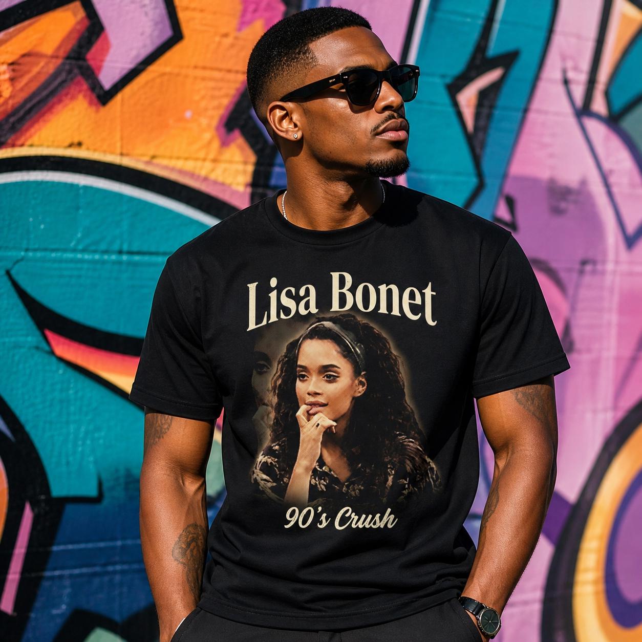 90s Crush | Lisa Bonet Shirt, Vintage Editorial Portrait Tee, Retro 90s Tee