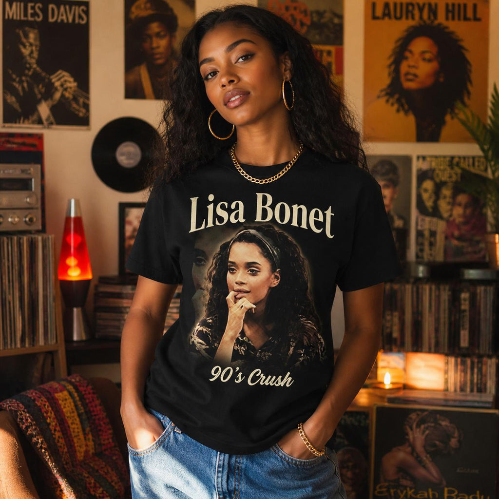 90s Crush | Lisa Bonet Shirt, Vintage Editorial Portrait Tee, Retro 90s Tee