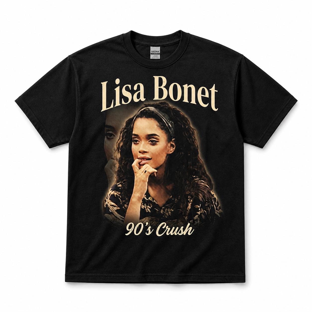 90s Crush | Lisa Bonet Shirt, Vintage Editorial Portrait Tee, Retro 90s Tee