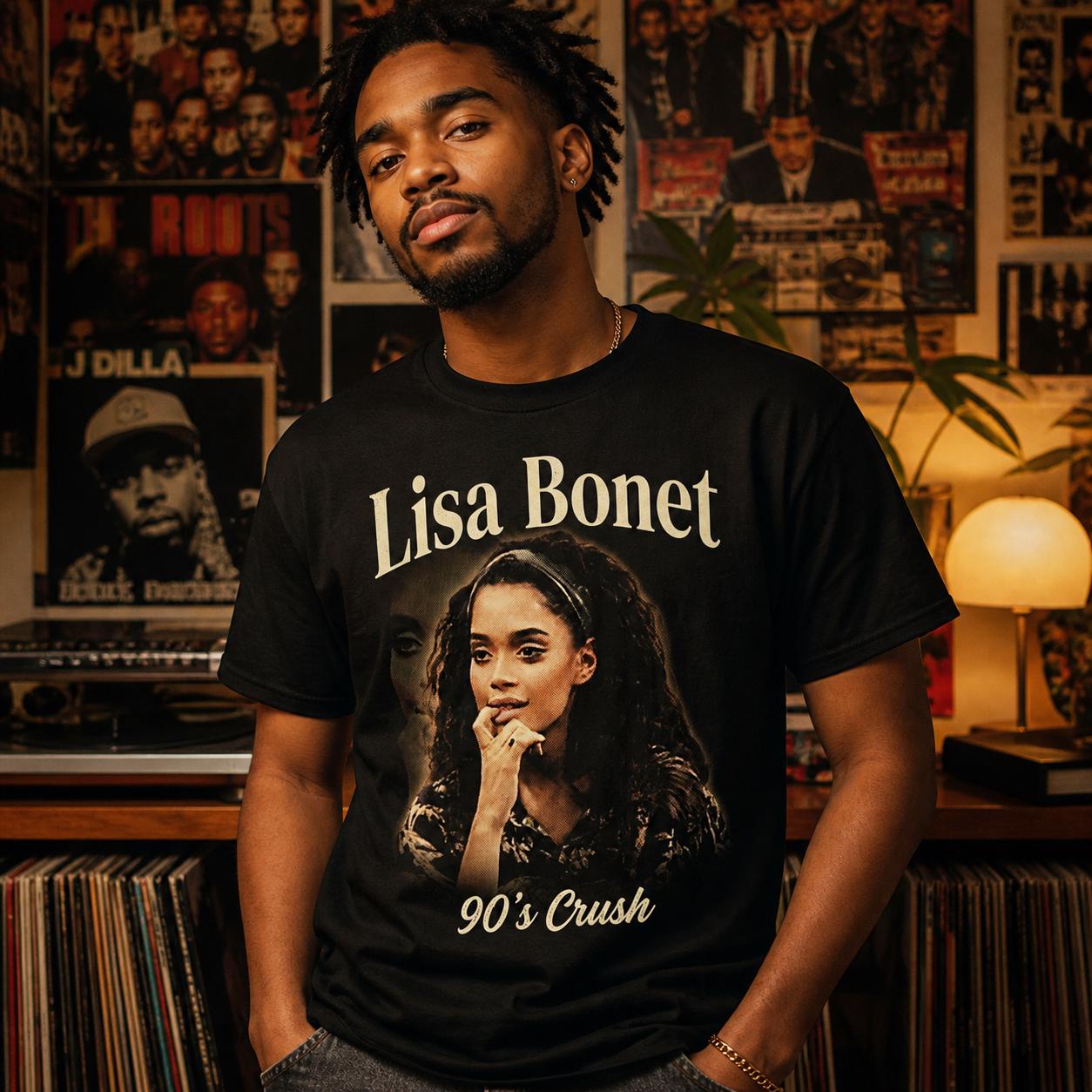 90s Crush | Lisa Bonet Shirt, Vintage Editorial Portrait Tee, Retro 90s Tee