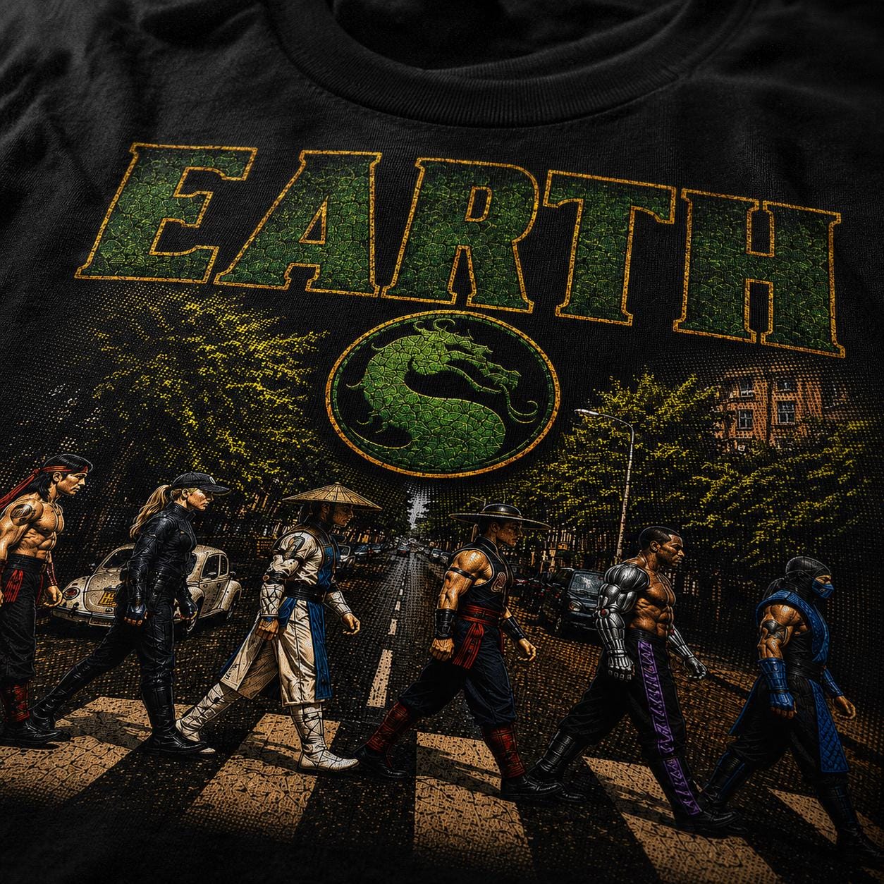 Mortal Kombat Earth Realm Tee | Vintage Gaming Fighter Unisex Shirt