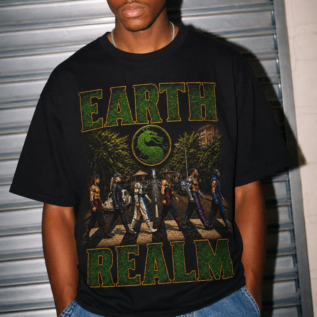 Mortal Kombat Earth Realm Tee | Vintage Gaming Fighter Unisex Shirt
