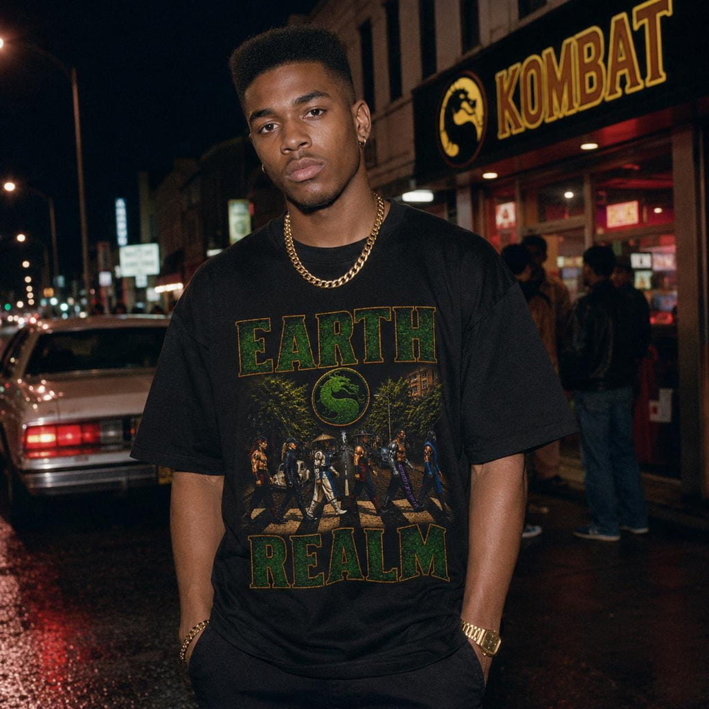 Mortal Kombat Earth Realm Tee | Vintage Gaming Fighter Unisex Shirt