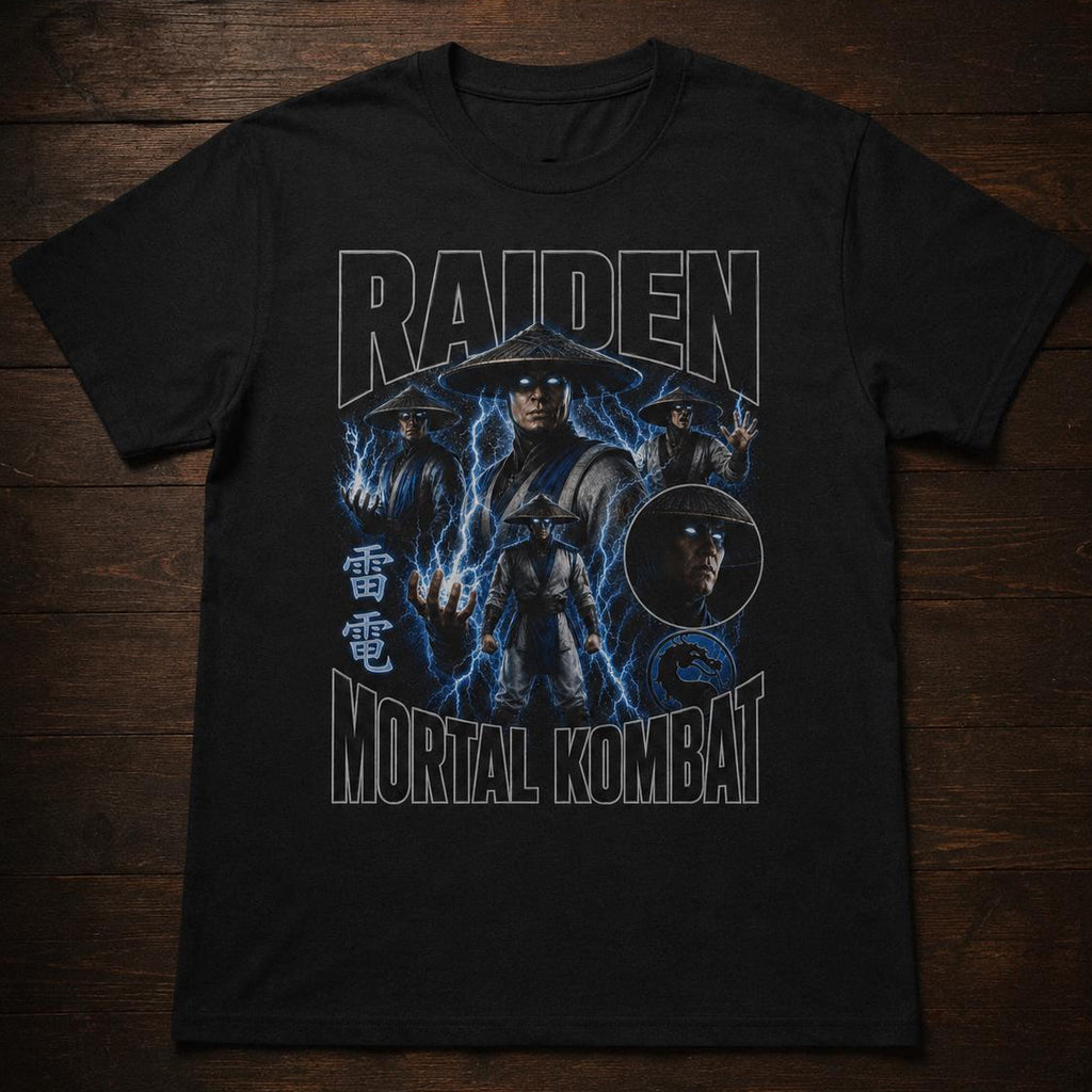 Raiden Mortal Kombat Graphic Tee | Vintage Bootleg Gaming Shirt