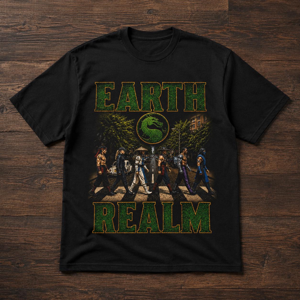 Mortal Kombat Earth Realm Tee | Vintage Gaming Fighter Unisex Shirt