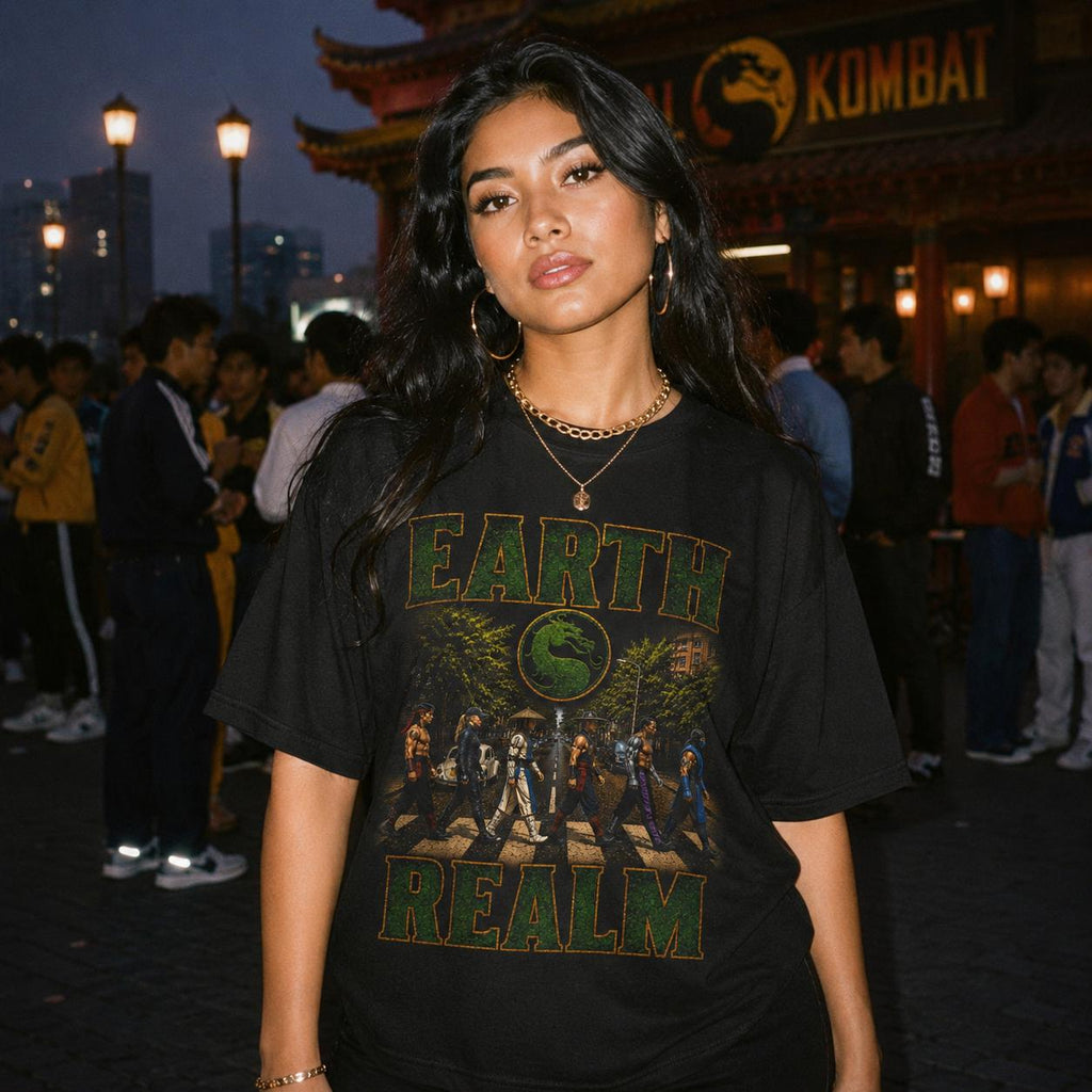 Mortal Kombat Earth Realm Tee | Vintage Gaming Fighter Unisex Shirt