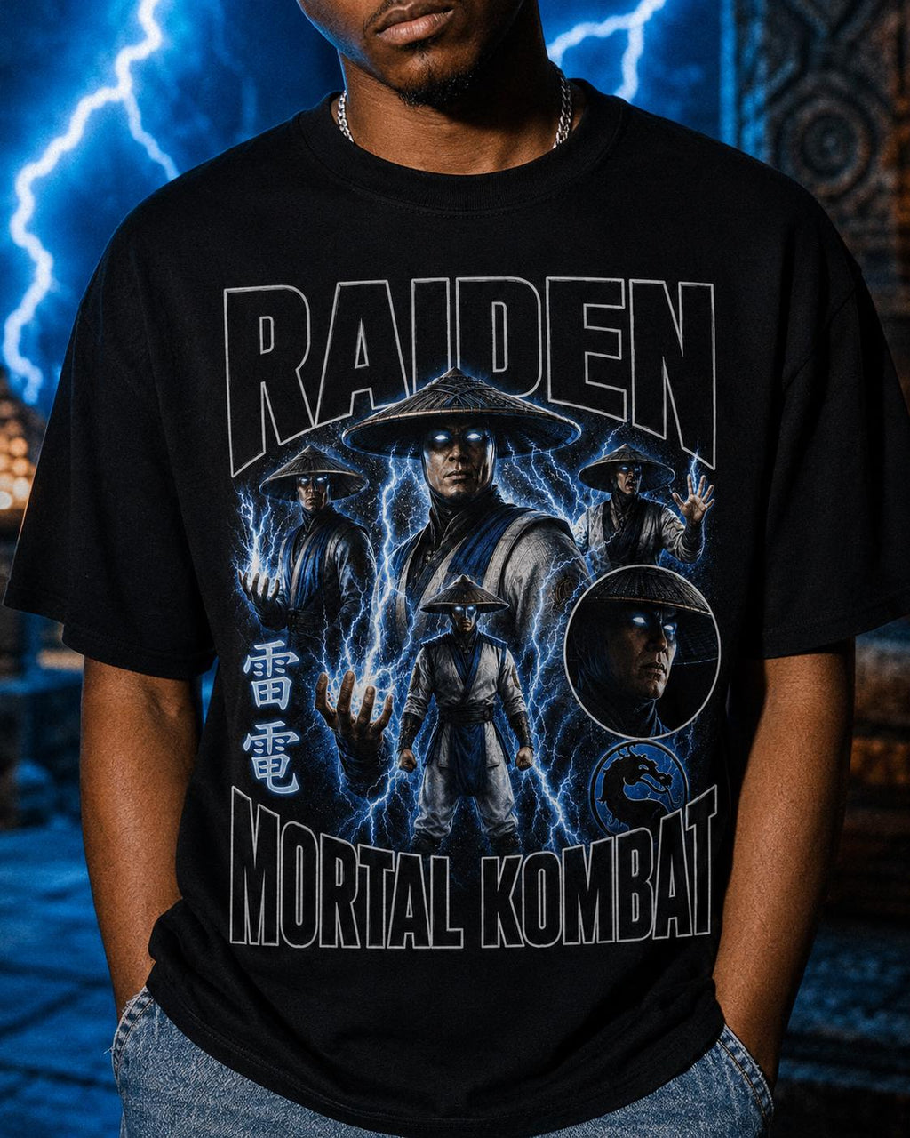 Raiden Mortal Kombat Graphic Tee | Vintage Bootleg Gaming Shirt