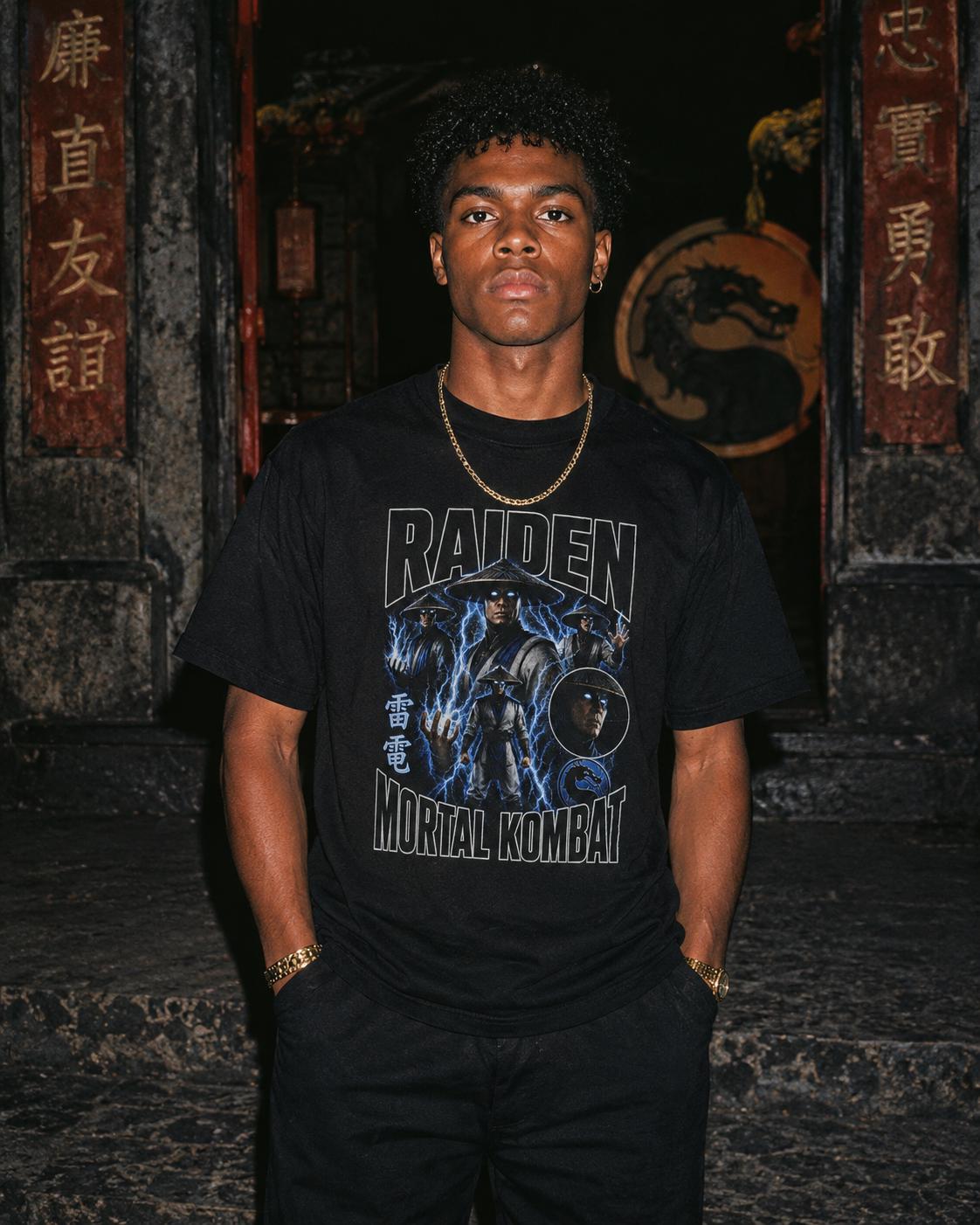 Raiden Mortal Kombat Graphic Tee | Vintage Bootleg Gaming Shirt