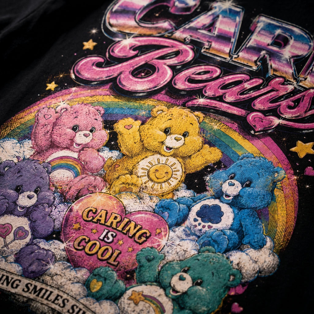 Care Bears Glitter Graphic Tee | Retro 80s Cartoon Unisex Shirt