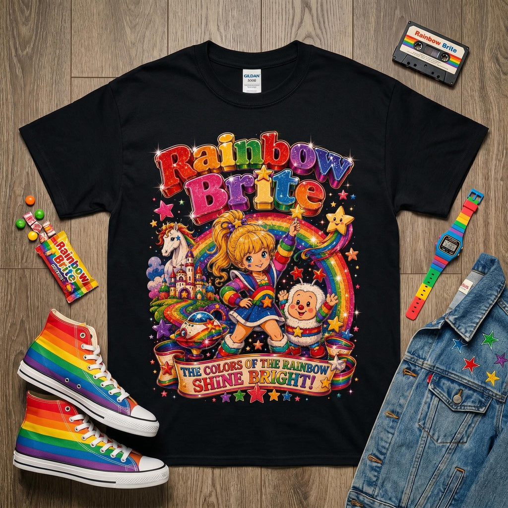 Rainbow Brite Sparkle Tee | Retro 80s Cartoon Unisex T-Shirt